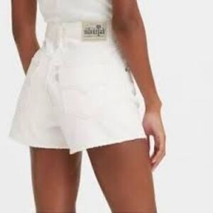 Levi's SilverTab A37010003 High-Waisted Mom Shorts White NWT